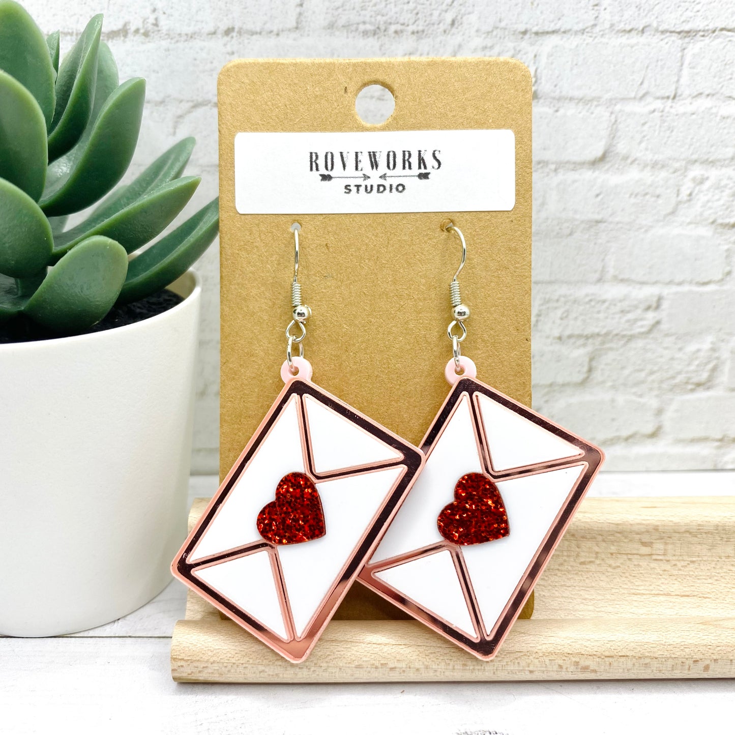 Big LOVE LETTER Heart Earrings