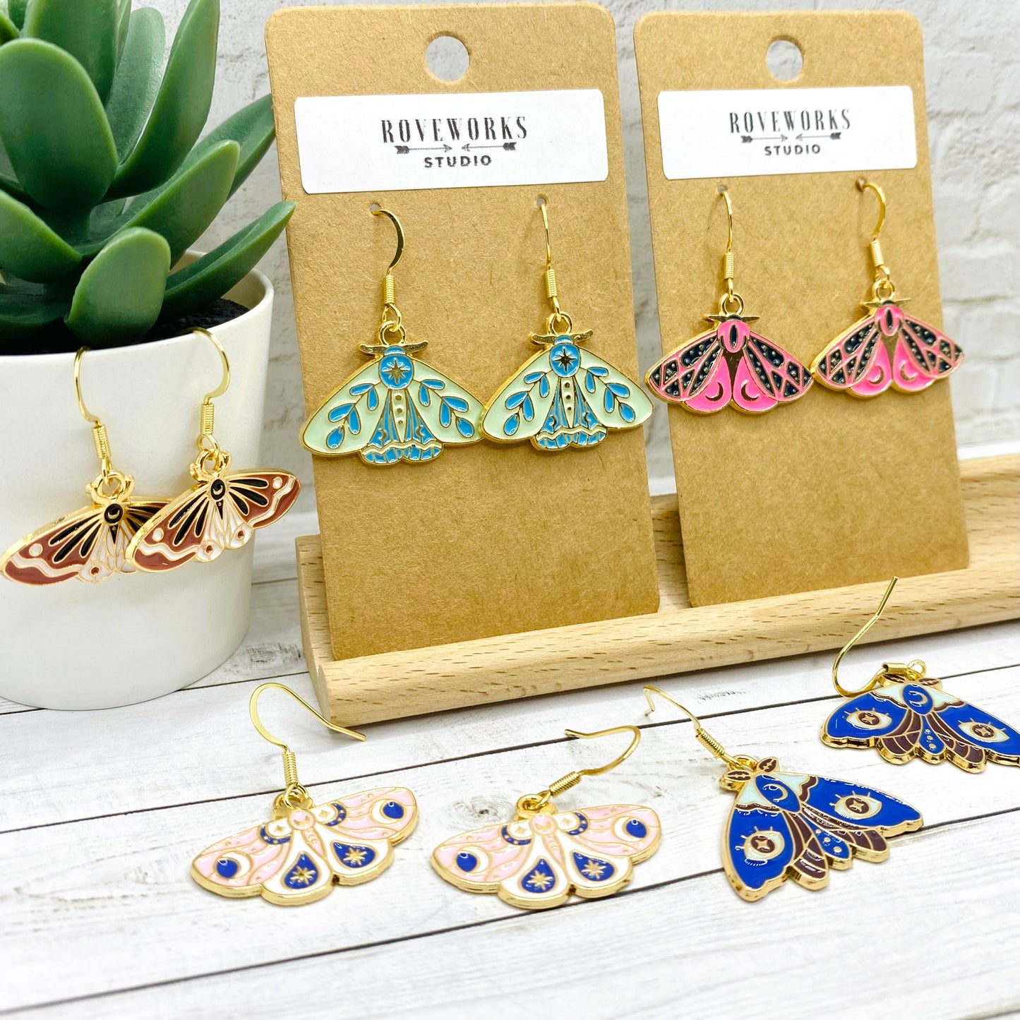 Pretty MOTH EARRINGS - 5 Colors Available