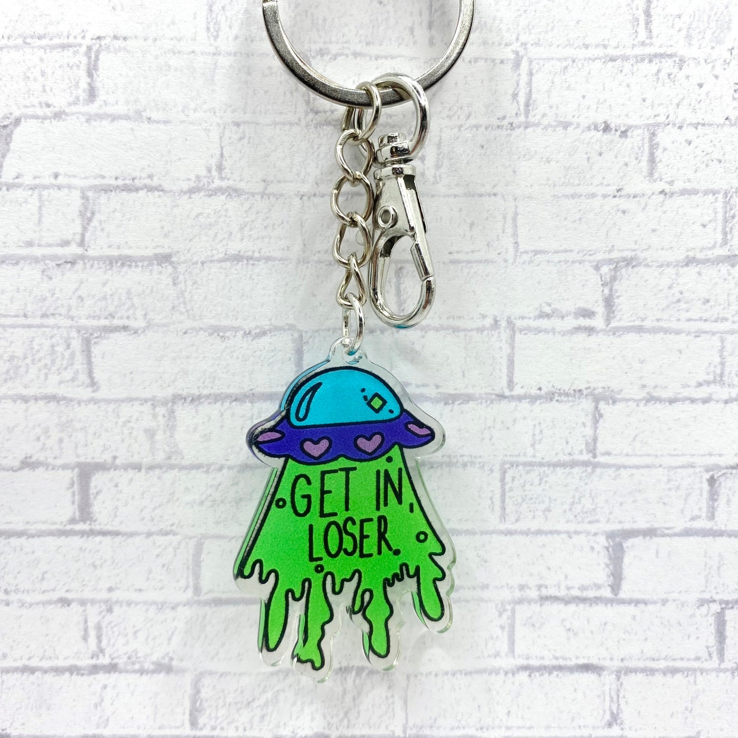 Get In Loser UFO KEYCHAIN