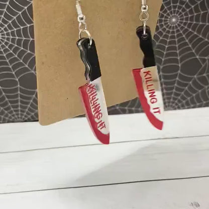 KILLING IT Bloody Knife Earrings