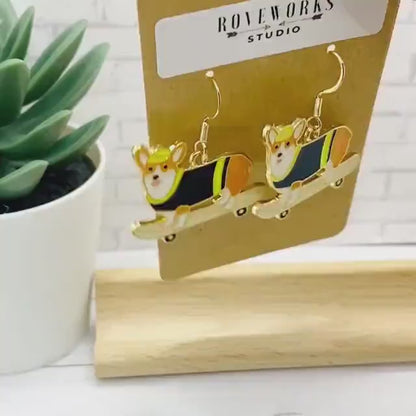 Silly CORGI Dog Earrings