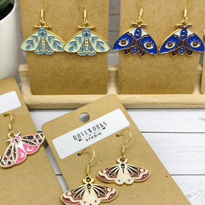 Pretty MOTH EARRINGS - 5 Colors Available