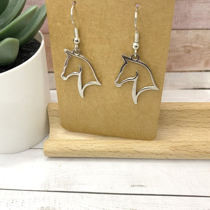 Dainty HORSE Head Earrings