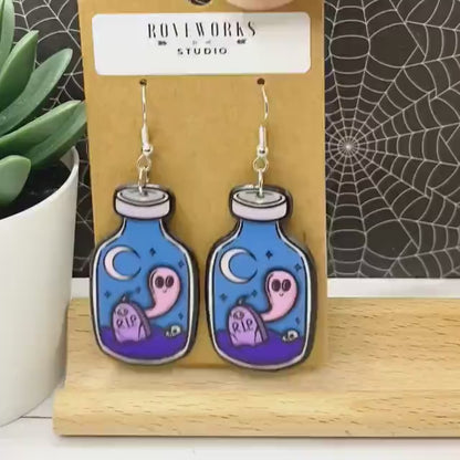 GRAVEYARD GHOSTS in Jars Earrings