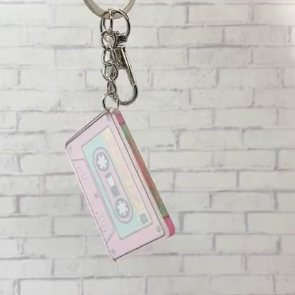 90s CASSETTE TAPE KEYCHAIN