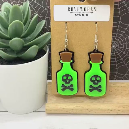 Toxic POISON BOTTLE Earrings