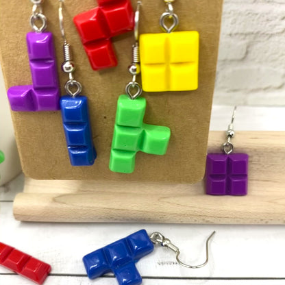 TETRIS BLOCK Mismatched Earrings