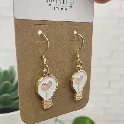 Heart Lightbulb Earrings