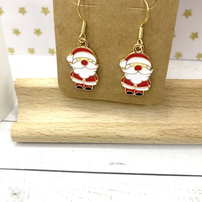 Little SANTA CLAUS Christmas Earrings