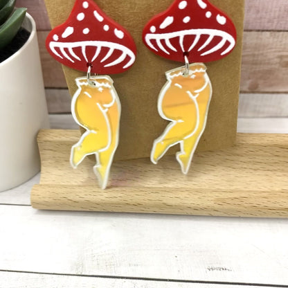 Iridescent MUSHROOM GIRL Earrings