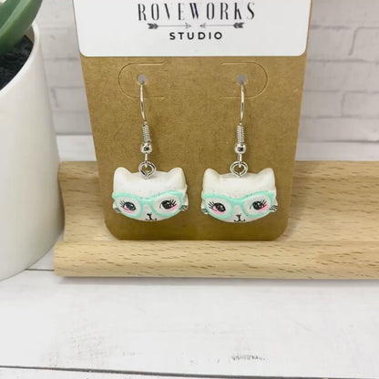 CATS In Glasses Earrings