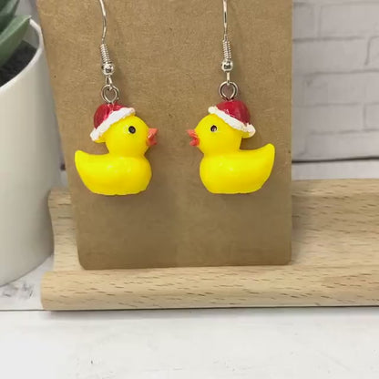 Christmas RUBBER DUCK Earrings