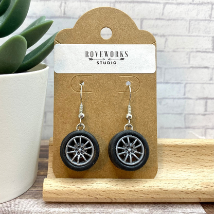 WHEEL Earrings - toy car tires