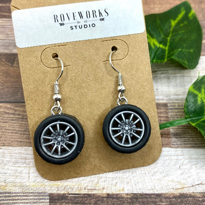 WHEEL Earrings - toy car tires