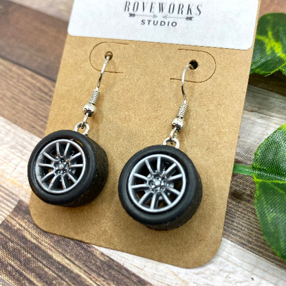 WHEEL Earrings - toy car tires