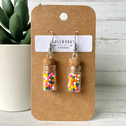 Colorful CANDY SPRINKLE JAR Earrings