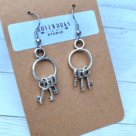 Mini SKELETON KEY Earrings