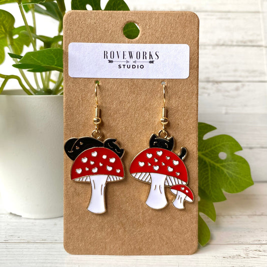 MUSHROOMS & CATS Earrings