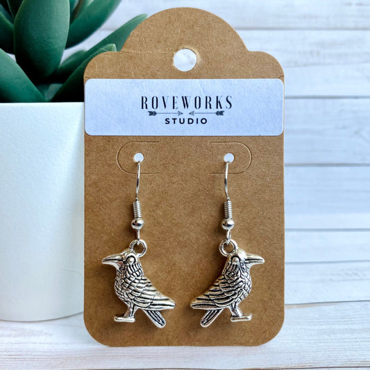 Spooky Halloween CROW Earrings