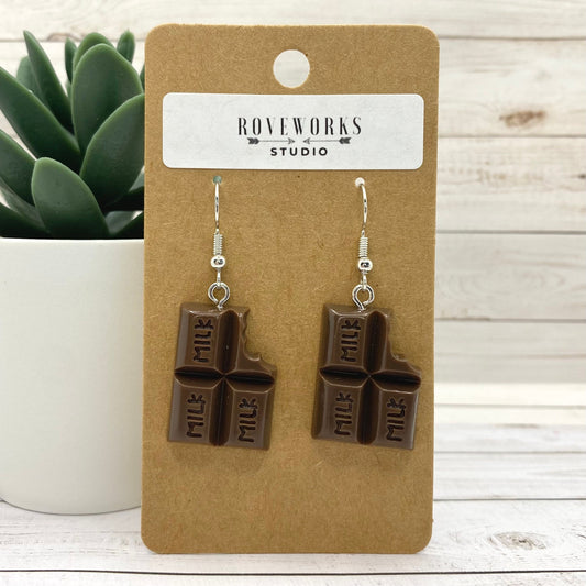 Milk CHOCOLATE BAR Earrings