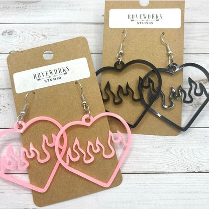 FLAMING HEARTS Earrings