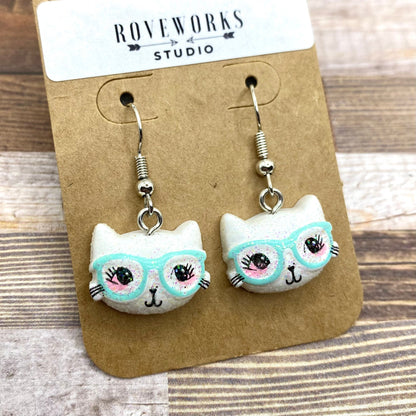 CATS In Glasses Earrings