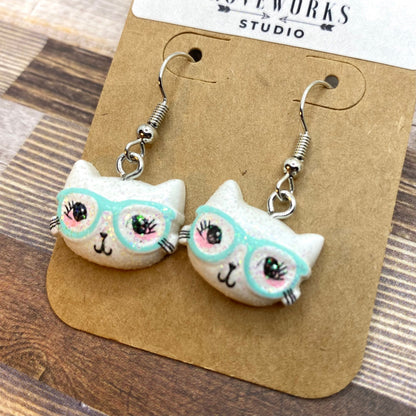 CATS In Glasses Earrings