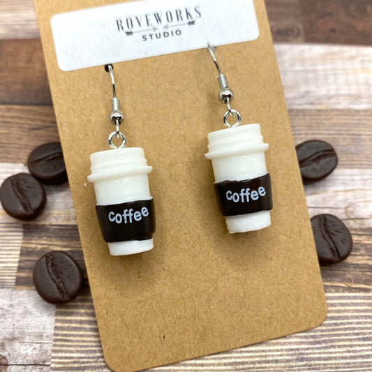 COFFEE Travel Mug Earrings