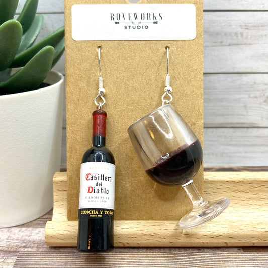 Oversized WINE EARRINGS