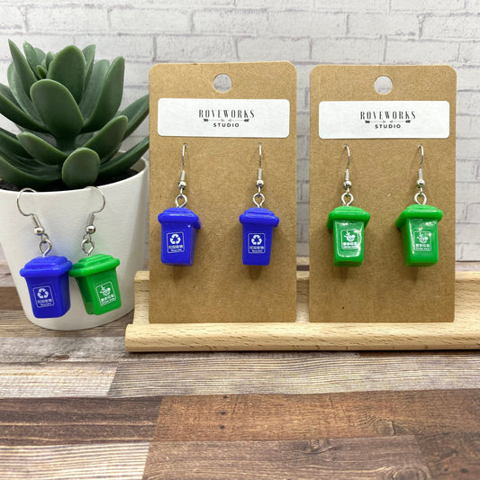 GARBAGE BIN & RECYCLING Earrings