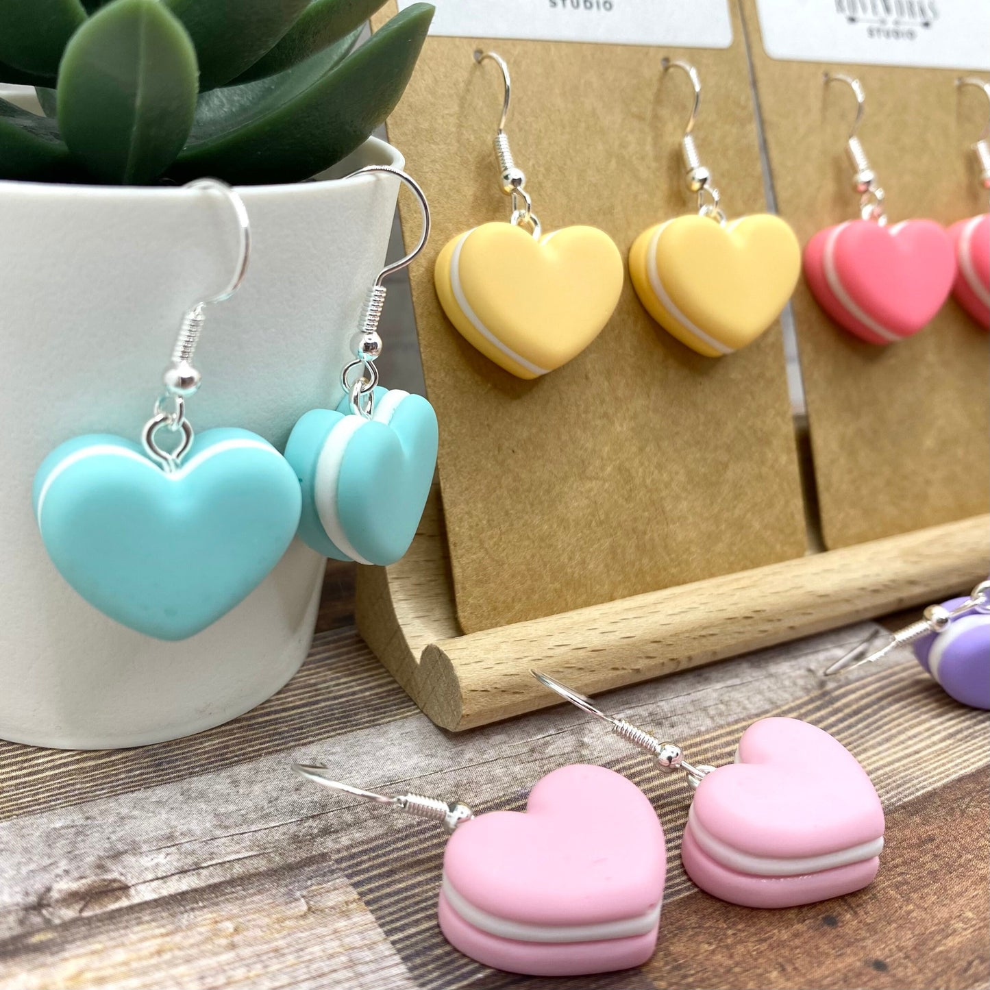 MACARON HEARTS Baker Earrings