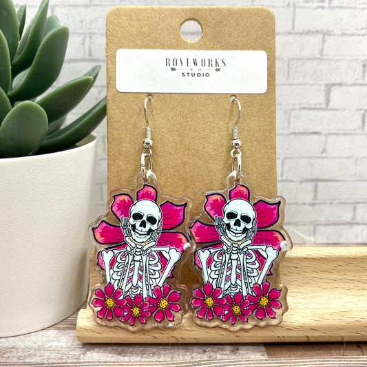 Happy Laughing SKELETON Earrings