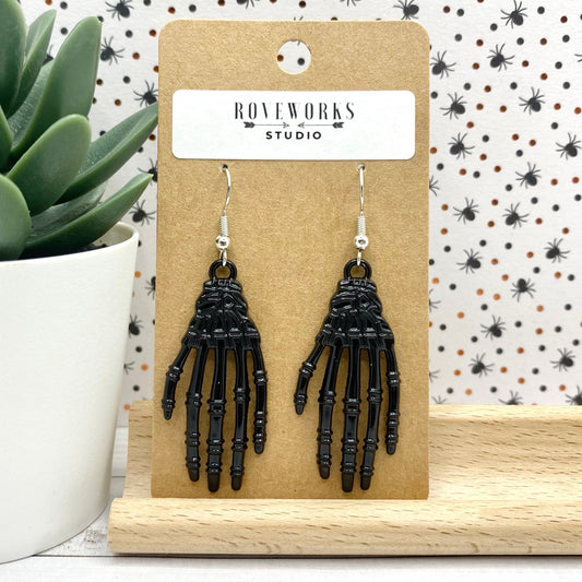 Black SKELETON HAND Earrings