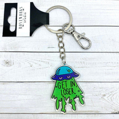 Get In Loser UFO KEYCHAIN