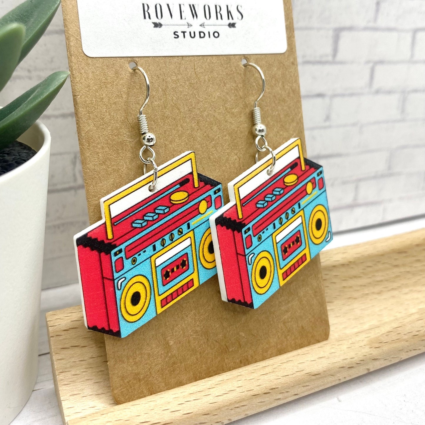 80s BOOM BOX Tape Player Earrings