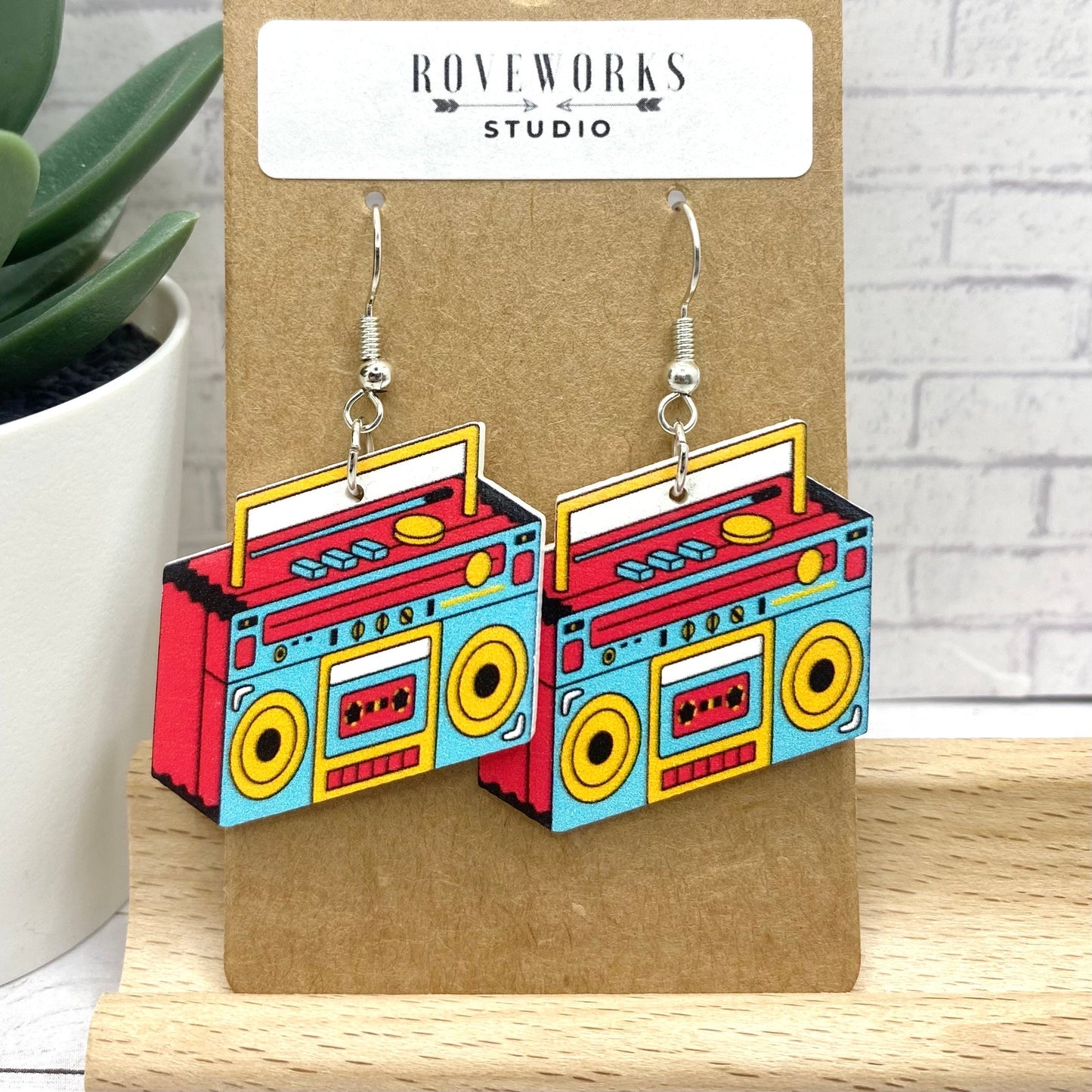 80s BOOM BOX Tape Player Earrings