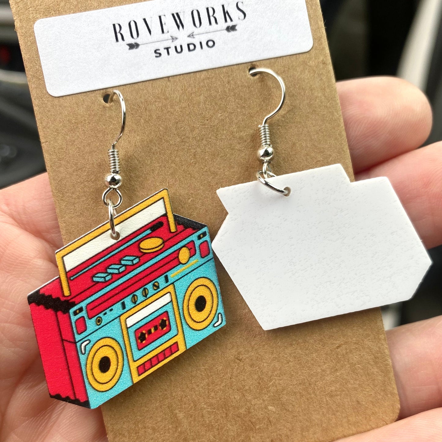 80s BOOM BOX Tape Player Earrings