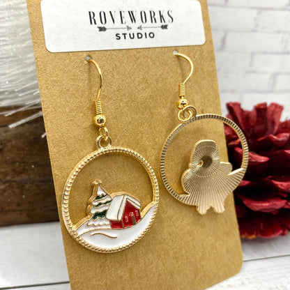 SANTA CLAUS is Coming to Town Christmas Earrings